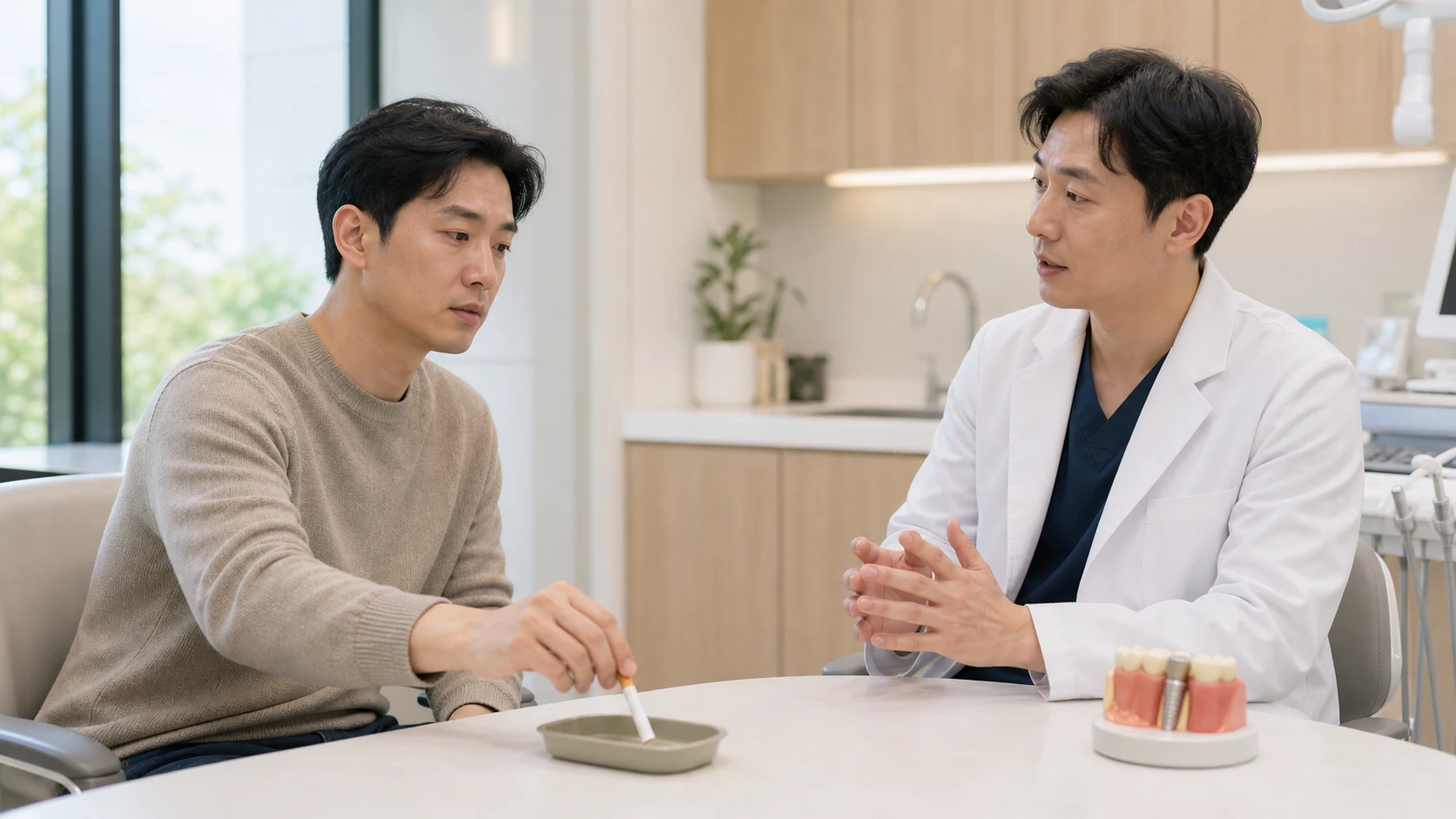 어금니 임플란트 흡연 영향 안내 사진